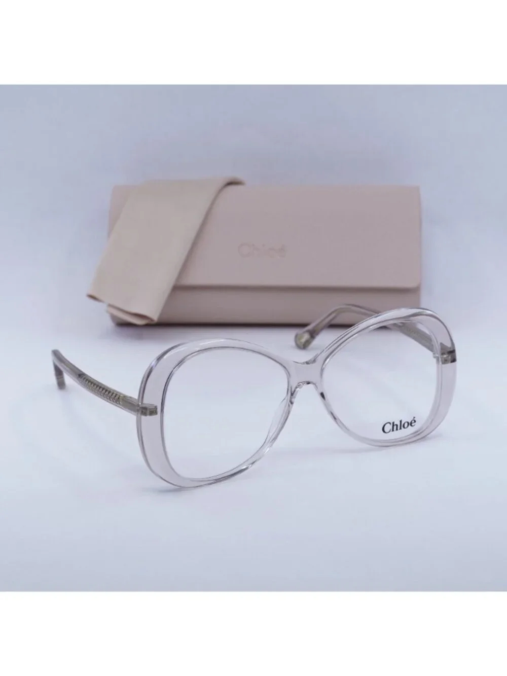 Chloe CH0011O 002 Butterfly Eyeglasses - Transparent Pink 56mm